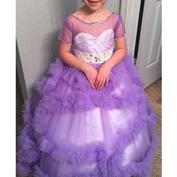 Stunning V-Back Luxury Pageant Tulle Ball Gowns for Girls 2-12 Year Old
