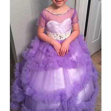 Stunning V-Back Luxury Pageant Tulle Ball Gowns for Girls 2-12 Year Old
