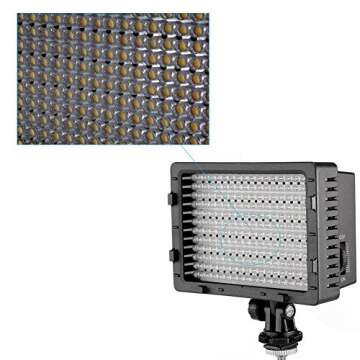 Neewer CN-216 216PCS LED Dimmable Ultra High Power Panel Digital Camera / Camcorder Video Light, LED Light for Canon, Nikon, Pentax, Panasonic, SONY, Samsung and Olympus Digital SLR Cameras