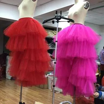 WDPL Women's High Low Maxi Tulle Skirt for Events