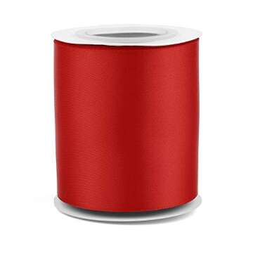 Quality Scarlet Red Satin Ribbon for Gift Wrapping and Crafts