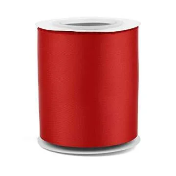 Quality Scarlet Red Satin Ribbon for Gift Wrapping and Crafts