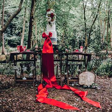 Quality Scarlet Red Satin Ribbon for Gift Wrapping and Crafts