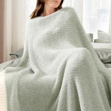 Snuggle Sac Heather Sage Green Throw Blanket for All Seasons