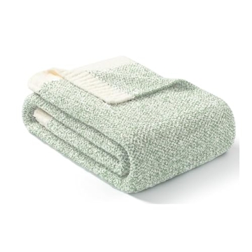 Snuggle Sac Heather Sage Green Throw Blanket for All Seasons