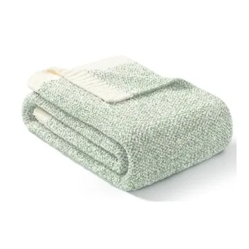 Snuggle Sac Heather Sage Green Throw Blanket for All Seasons