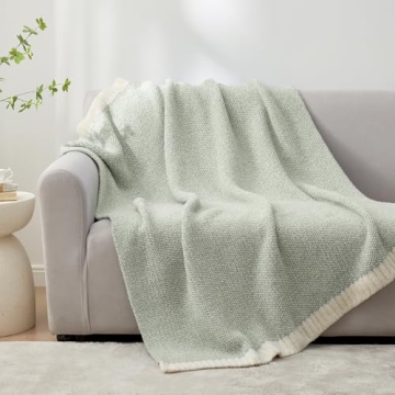 Snuggle Sac Heather Sage Green Throw Blanket for All Seasons