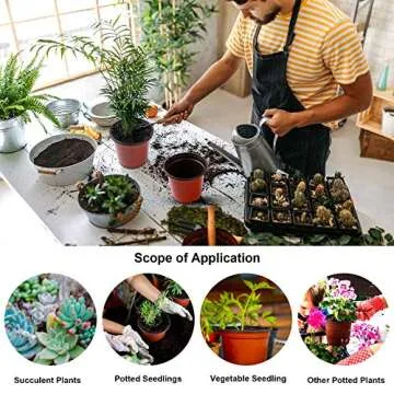 Augshy Nursery Pot, 110 Pcs 4" Plastic Plants Pot,Seed Starting Pots, Indoor Outdoor Seeding pots