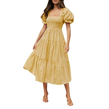 ZESICA Bohemian Summer Midi Dress for Stylish Outings