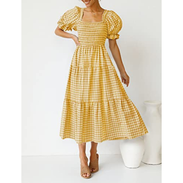 ZESICA Bohemian Summer Midi Dress for Stylish Outings