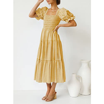 ZESICA Bohemian Summer Midi Dress for Stylish Outings