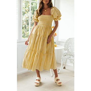 ZESICA Bohemian Summer Midi Dress for Stylish Outings