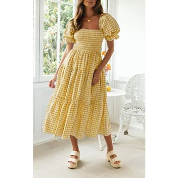 ZESICA Bohemian Summer Midi Dress for Stylish Outings