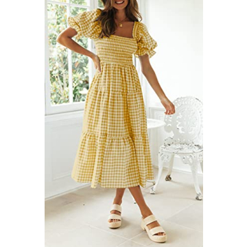 ZESICA Bohemian Summer Midi Dress for Stylish Outings