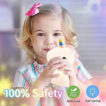 Cute Unicorn Night Light for Kids with Sound Machine