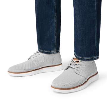 Bruno Marc Men's CoolFlex Breeze Mesh Sneakers Oxfords Lace-Up Lightweight Casual Walking Shoes,Size 11,01 Grey,Grand