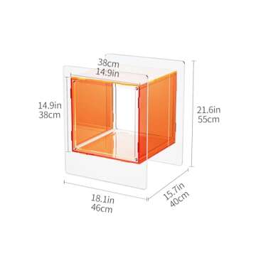 Stylish Solaround Acrylic Nightstand with Open Storage Shelf