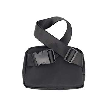 Fanny Packs for Women & Men-Mini Nylon Waist pack with 4 Zipper Pockets Belt bag with Adjustable Strap (YB-style1) for Running, Travel and Hiking