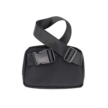 Fanny Packs for Women & Men-Mini Nylon Waist pack with 4 Zipper Pockets Belt bag with Adjustable Strap (YB-style1) for Running, Travel and Hiking