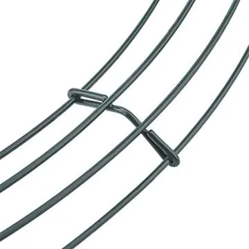 6 Pieces Wire Wreath Frame Metal Wire Rings Dark Green Round Wreath Form Making Rings for Christmas Floral Home Party Decoration (10 Inch)