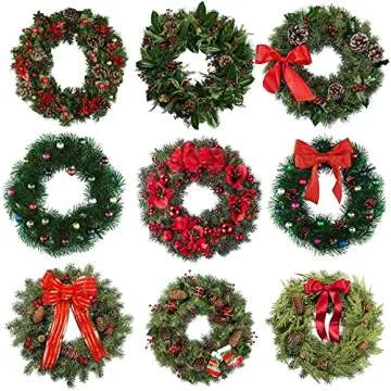 6 Pieces Wire Wreath Frame Metal Wire Rings Dark Green Round Wreath Form Making Rings for Christmas Floral Home Party Decoration (10 Inch)