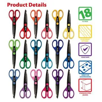 18-Piece Decorative Edge Scissors Set for Crafting
