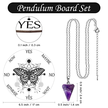 Blulu Butterfly Pendulum Board for Divination and Dowsing