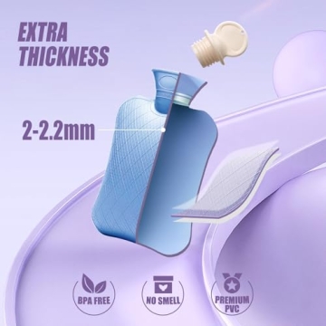 FORICOM Fuzzy Hot Water Bottle - Cozy & BPA-Free Comfort