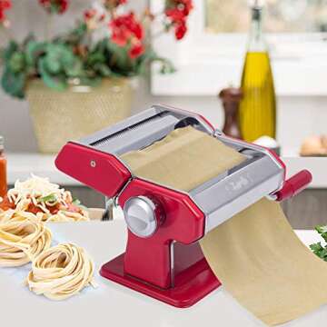Shule Pasta Maker Machine Stainless Steel Adjustable Pasta Roller and Cutter for Tagliattelle Lingui...