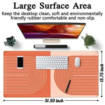 Vibrant Boho Desk Mat XXL for Stylish Office Setup