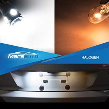 Marsauto 194 LED Bulb Pack - Bright 6000K White Light