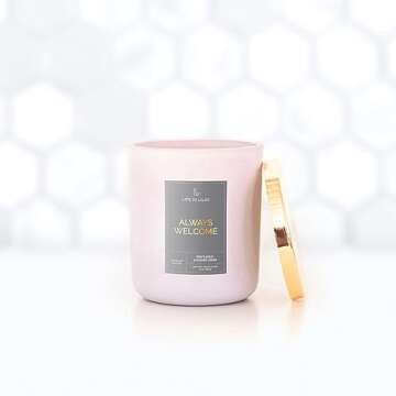 Life in Lilac Always Welcome Candle: Spice and Cedar, Luxury Scented Natural Soy Candle, Hand Poured...