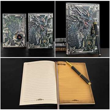 LongLongJin DND Notebook with 3D Embossed Leather Design