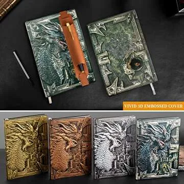 LongLongJin DND Notebook with 3D Embossed Leather Design