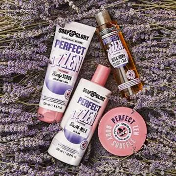 Soap & Glory Perfect Zen Body Souffle - Indulgent Whipped Body Cream & Hydrating Pose Shower Body Moisturizer - Sweet Almond, Argan Oils & Cocoa Butter Body Cream for Refreshed Dry Skin (300ml)