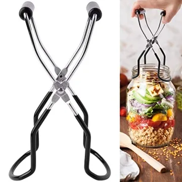 Eeoyu Canning Jar Lifter Tongs - Stainless Steel - 2 Pieces