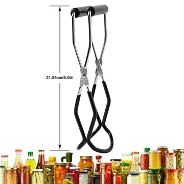 Eeoyu Canning Jar Lifter Tongs - Stainless Steel - 2 Pieces