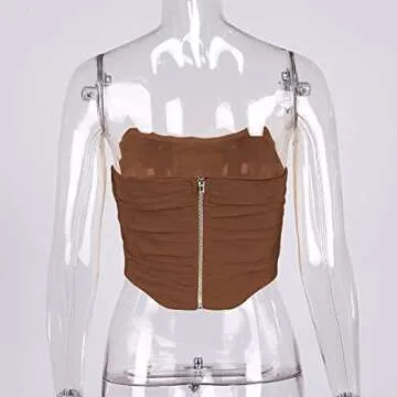 Strapless Vintage Boned Mesh Corset for Stunning Looks