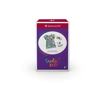 American Girl Truly Me 18-inch Doll Show Your Strong Side Outfit with Camo T-shirt Dress and White Boots, For Ages 6+