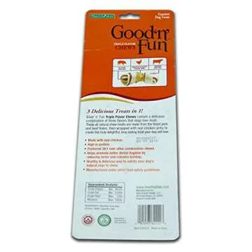 Good'n'Fun Triple Flavor Mini Rawhide Chews for Happy, Healthy Dogs - 7 Count
