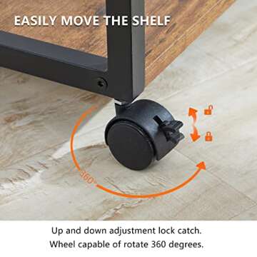 Argatin Kitchen Island - Stylish 3-Shelf Shelf Rack