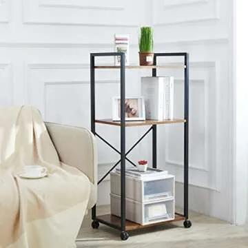 Argatin Kitchen Island - Stylish 3-Shelf Shelf Rack