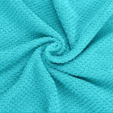 Feather & Stitch 100% Cotton 625 GSM Bath Towel Set of 6, Ultra Soft Highly Absorbent 2 Bath Towels, 2 Hand Towels & 2 Washcloth - Luxury Quick Dry Shower Towels