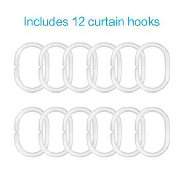 TOMPOP Shower Curtain Green Kawaii Cartoon White Pattern Waterproof Polyester Fabric 72 x 72 Inches Set with Hooks