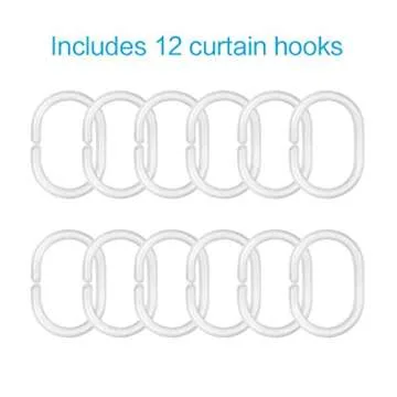 TOMPOP Shower Curtain Green Kawaii Cartoon White Pattern Waterproof Polyester Fabric 72 x 72 Inches Set with Hooks