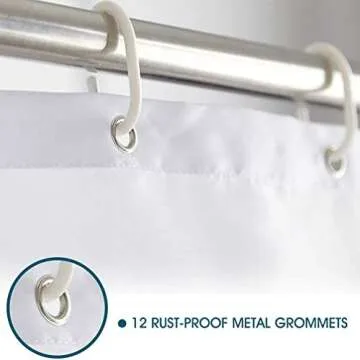 TOMPOP Shower Curtain Green Kawaii Cartoon White Pattern Waterproof Polyester Fabric 72 x 72 Inches Set with Hooks