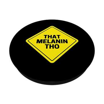 Caution Melanin Tho Official Registered Black Owned Business PopSockets Swappable PopGrip