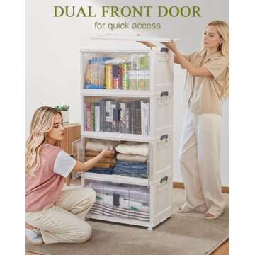 OlarHike 76QT Stackable Storage Bins with Lids