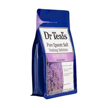 Dr Teal's Soothe & Sleep Lavender Bath Gift Set (4 Pack, 3lbs Ea.) - Lavender Essence Blended with P...