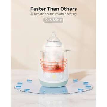 HEYVALUE 10-in-1 Baby Bottle Warmer, Fast & Portable